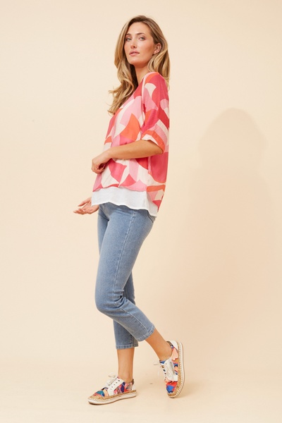 GLORY ABSTRACT PRINT TOP