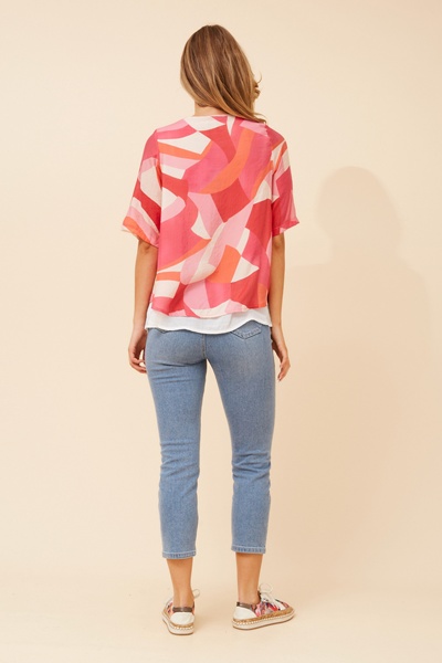 GLORY ABSTRACT PRINT TOP