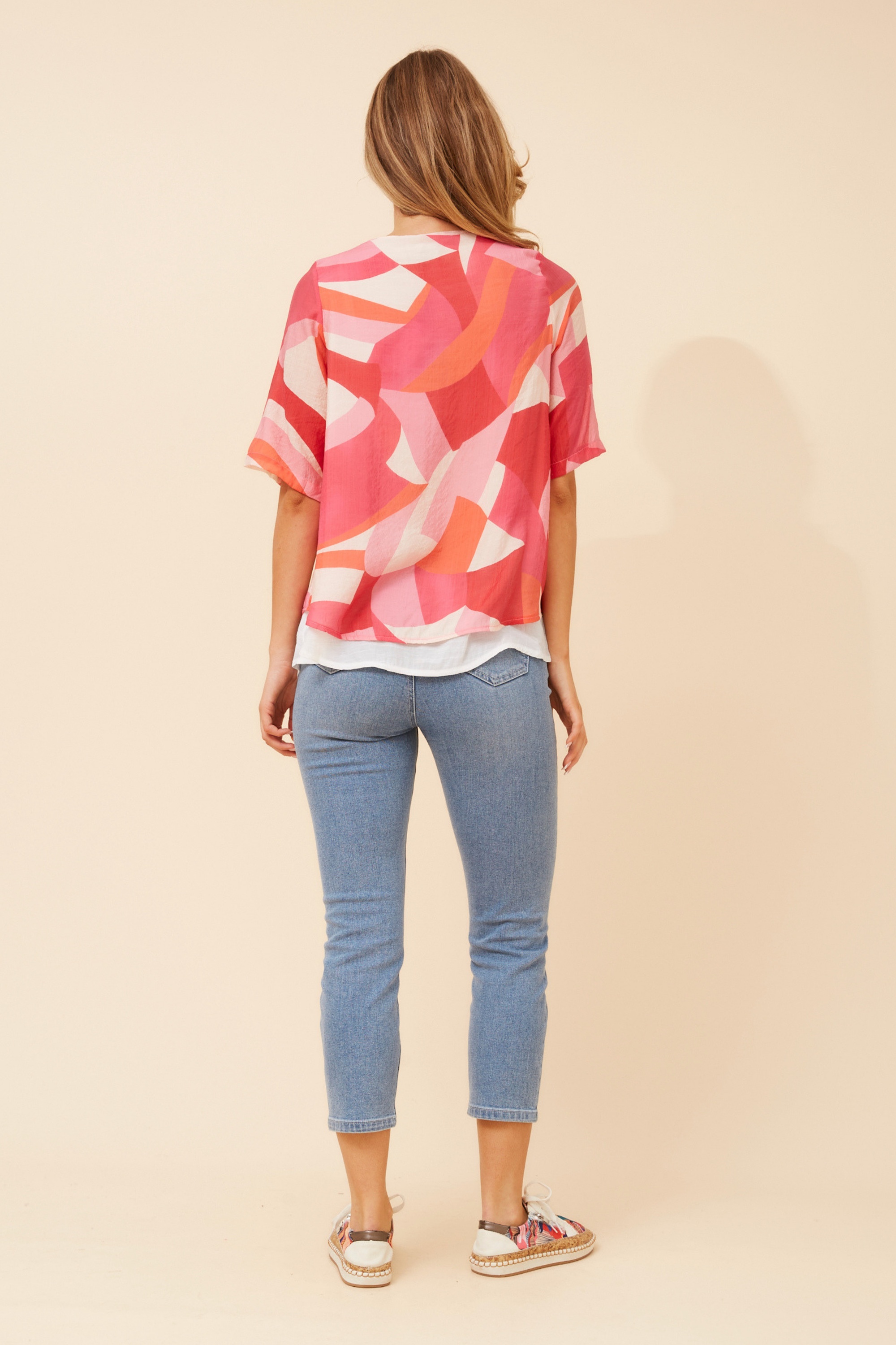GLORY ABSTRACT PRINT TOP