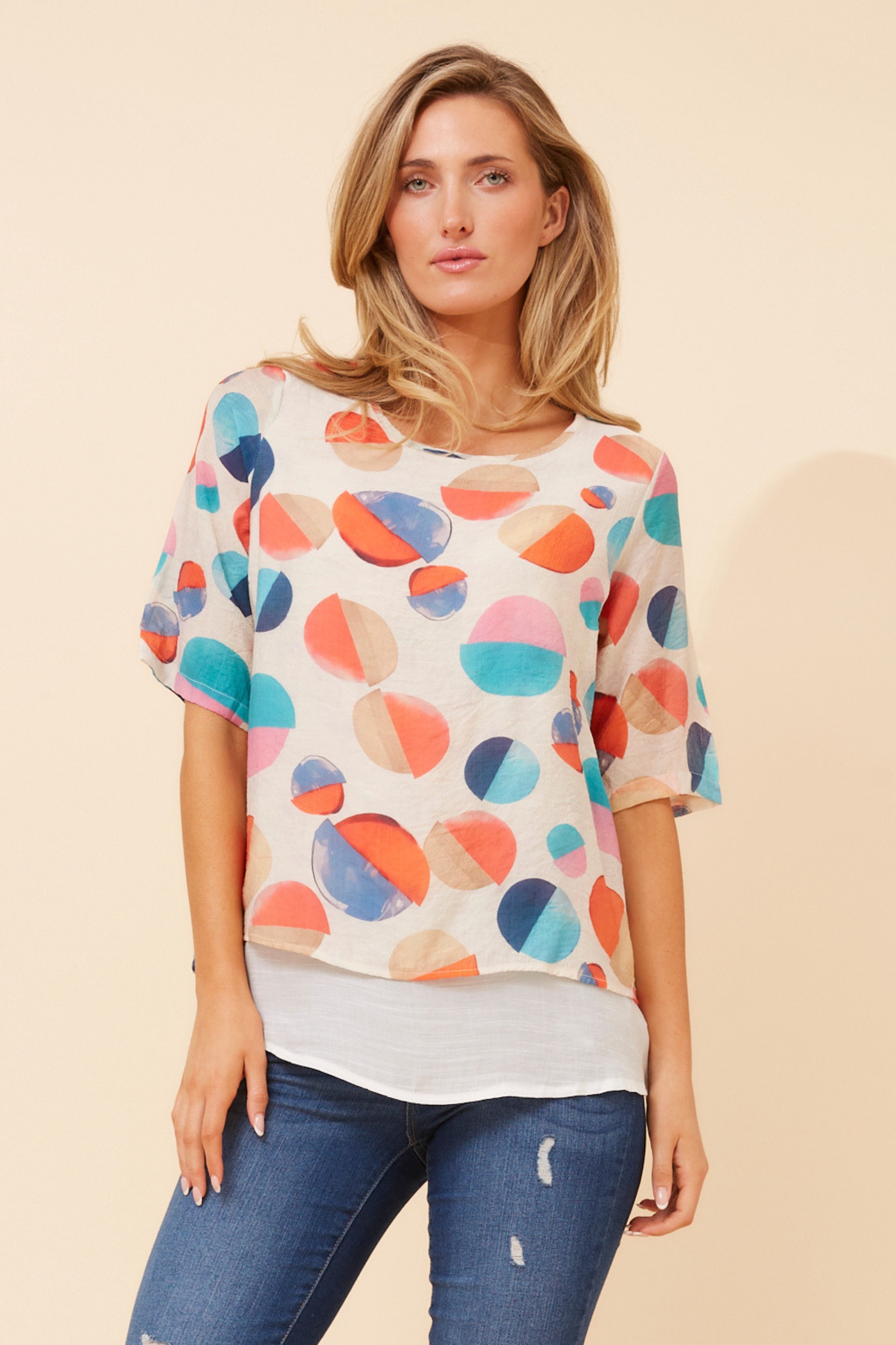 GLORY POLKA DOT PRINT TOP
