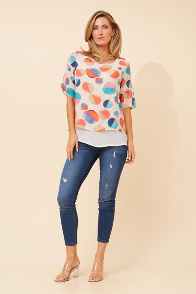 GLORY POLKA DOT PRINT TOP
