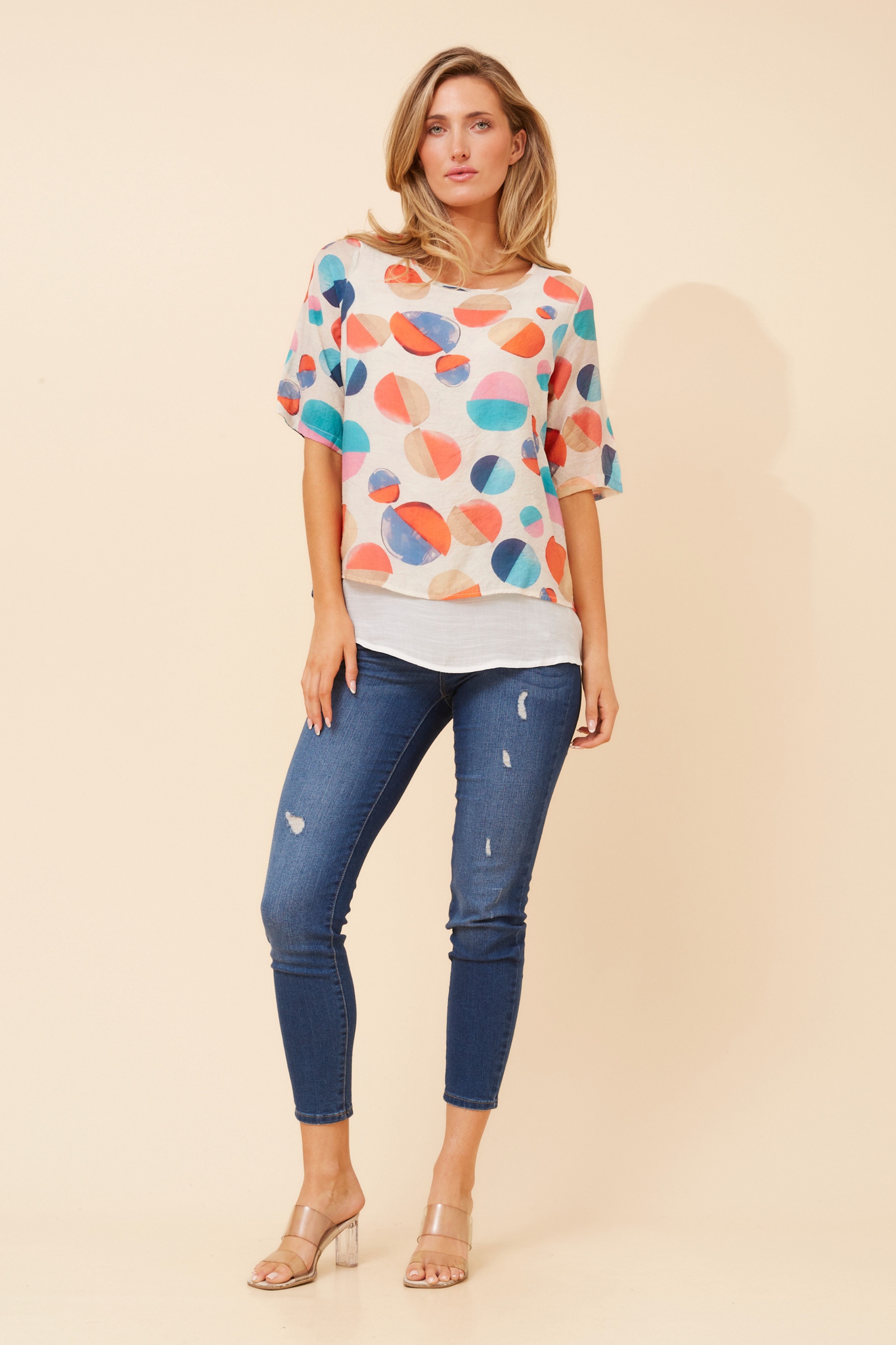 GLORY POLKA DOT PRINT TOP