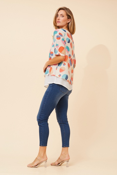 GLORY POLKA DOT PRINT TOP
