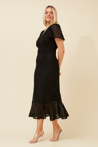 GODIVA LACE MIDI DRESS