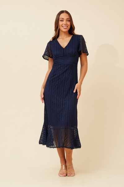 GODIVA LACE MIDI DRESS