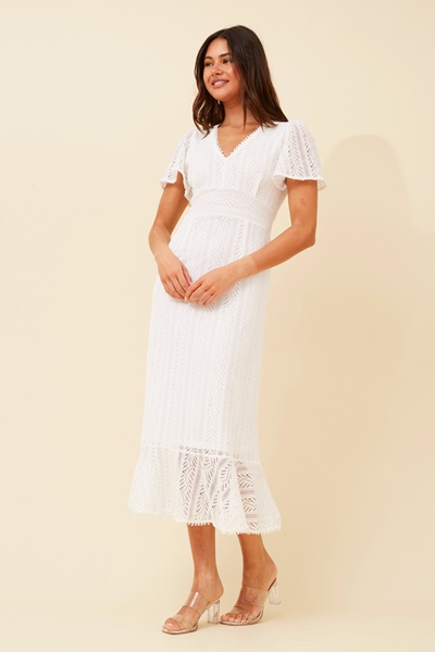GODIVA LACE MIDI DRESS