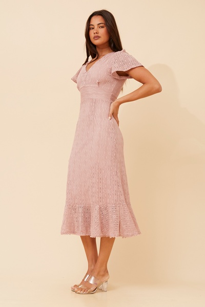 GODIVA LACE MIDI DRESS