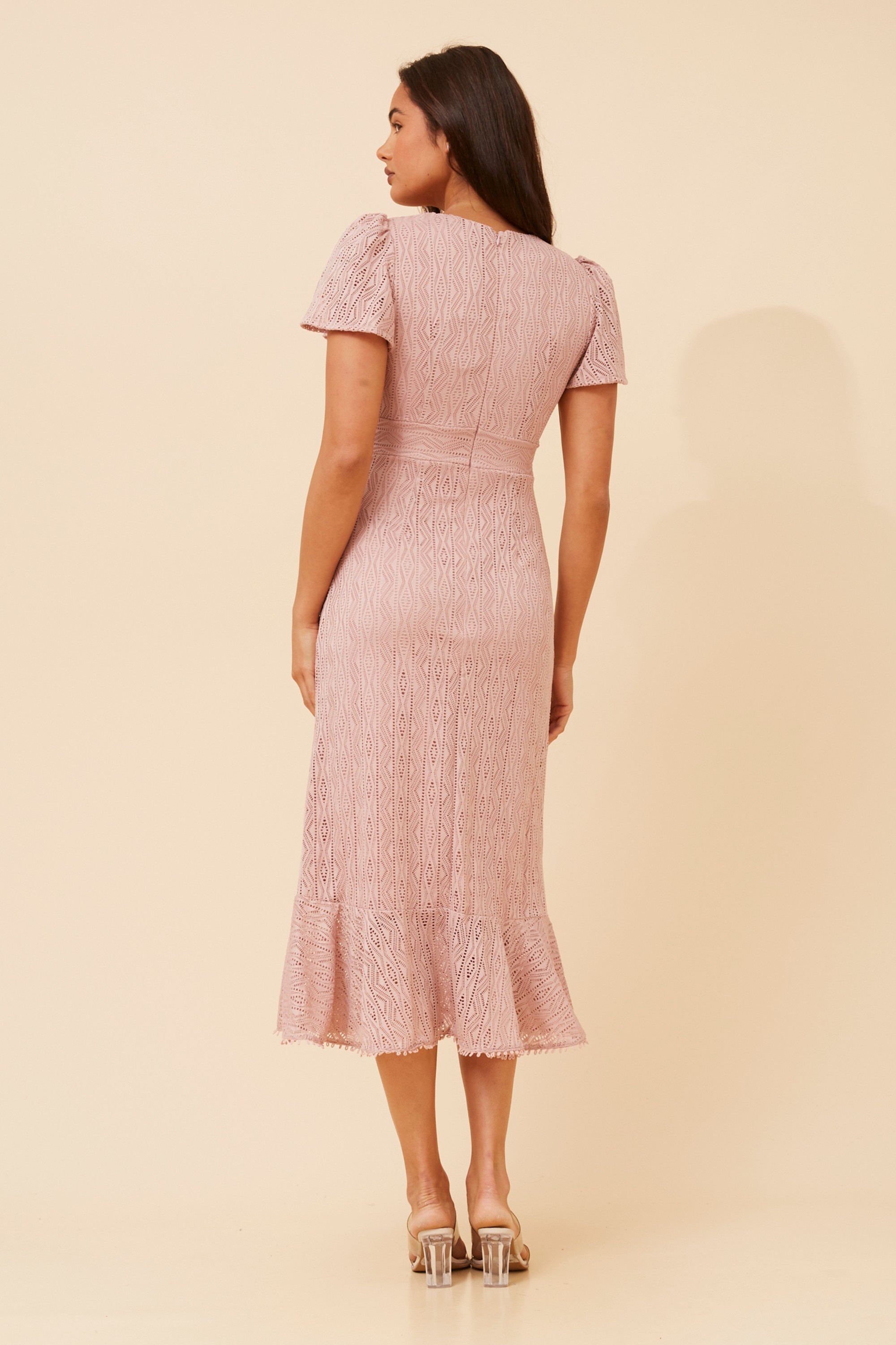 GODIVA LACE MIDI DRESS