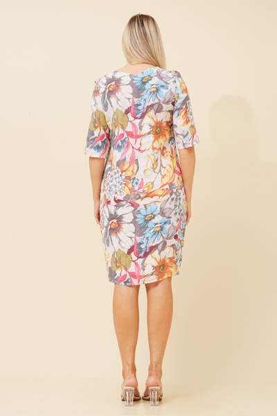 GRISELDA LINEN FLORAL DRESS