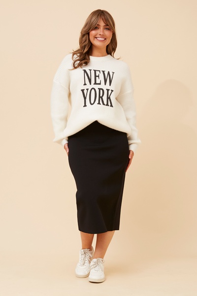 GWENDOLYN SOLID KNIT SKIRT