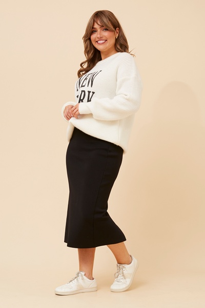 GWENDOLYN SOLID KNIT SKIRT