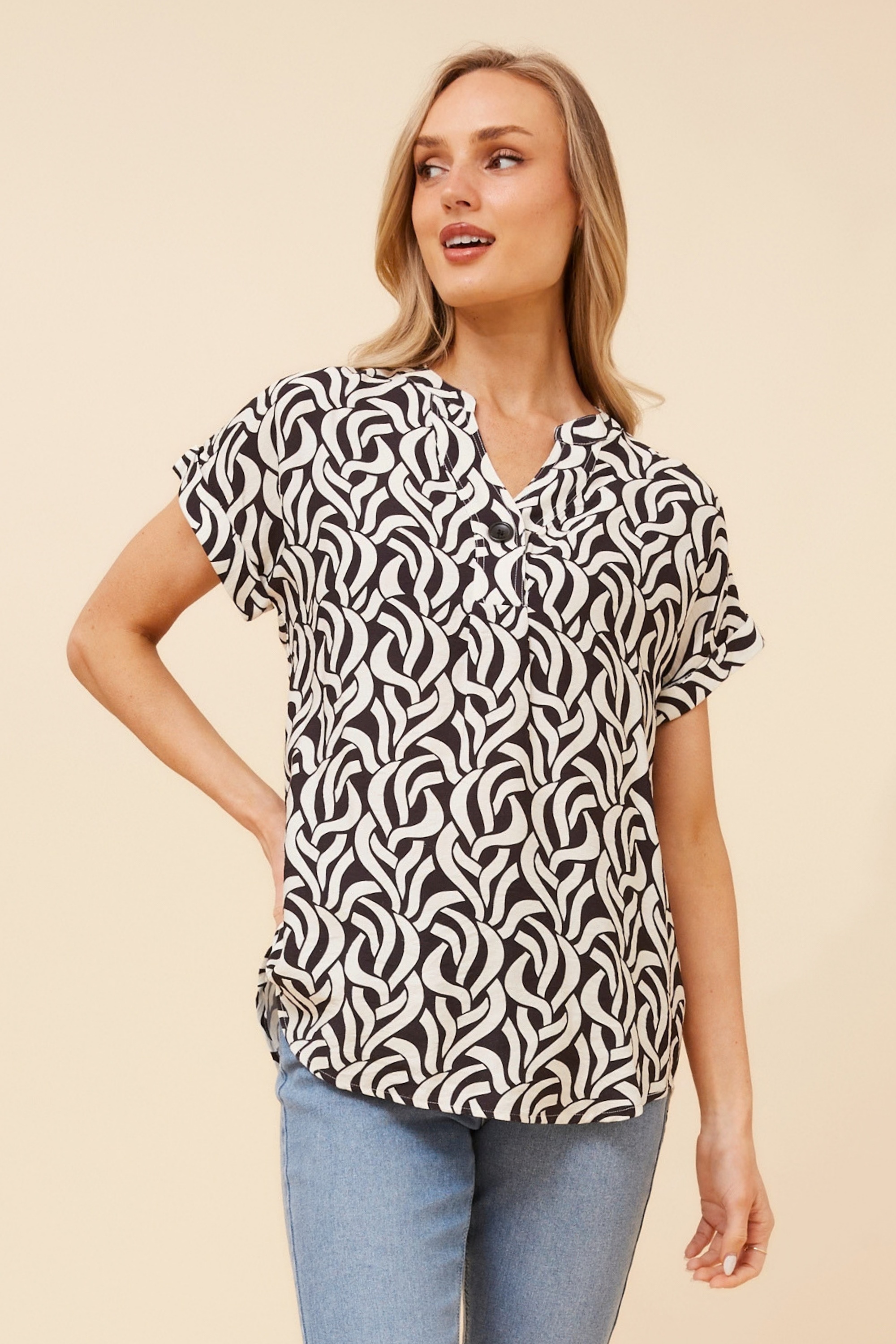 GWIN ABSTRACT PRINT TOP