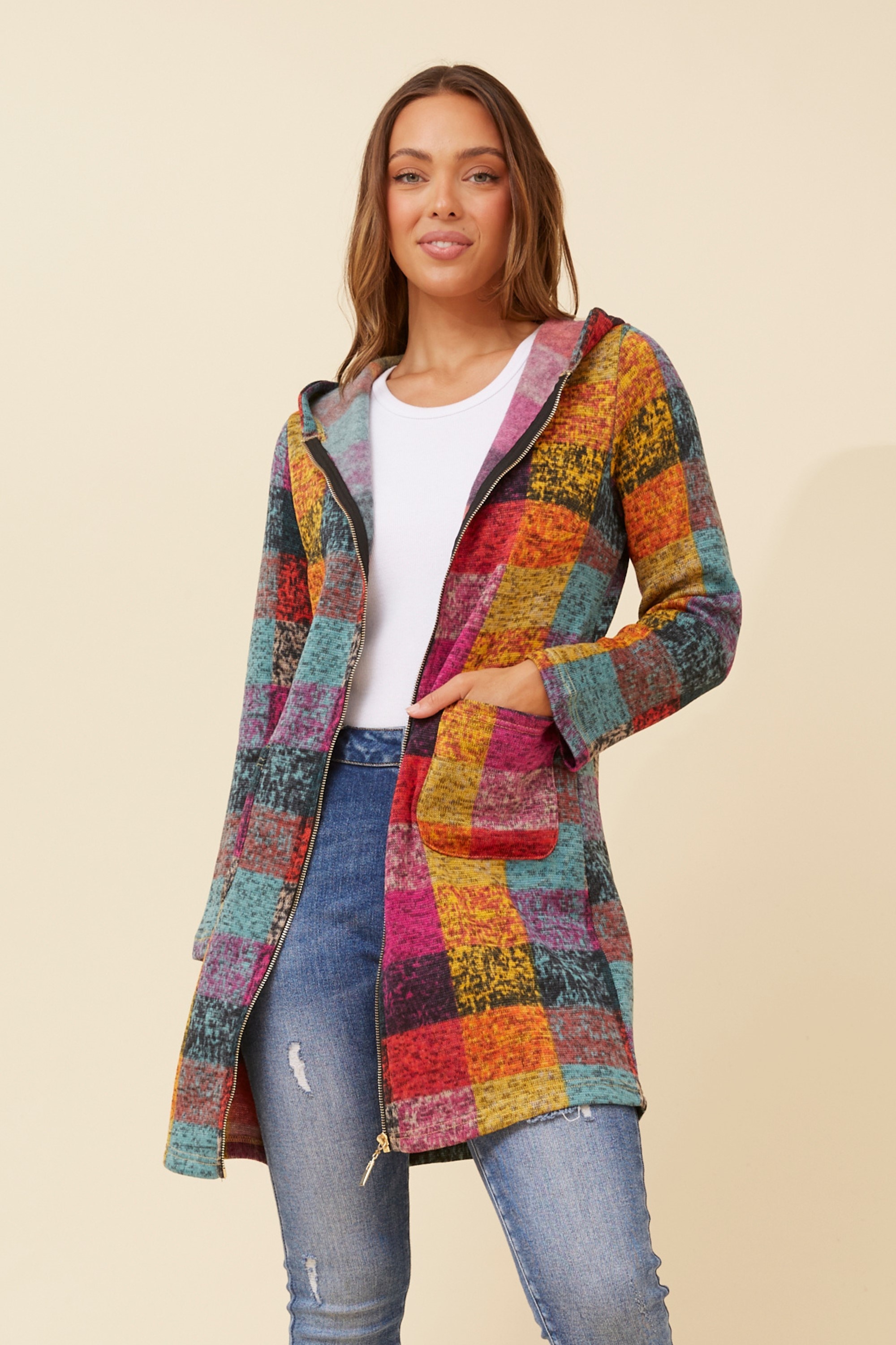 GYPSY CHECK PRINT COAT
