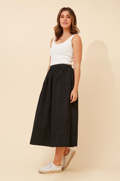 HADI SOLID MIDI SKIRT