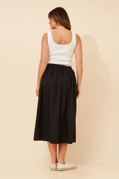HADI SOLID MIDI SKIRT
