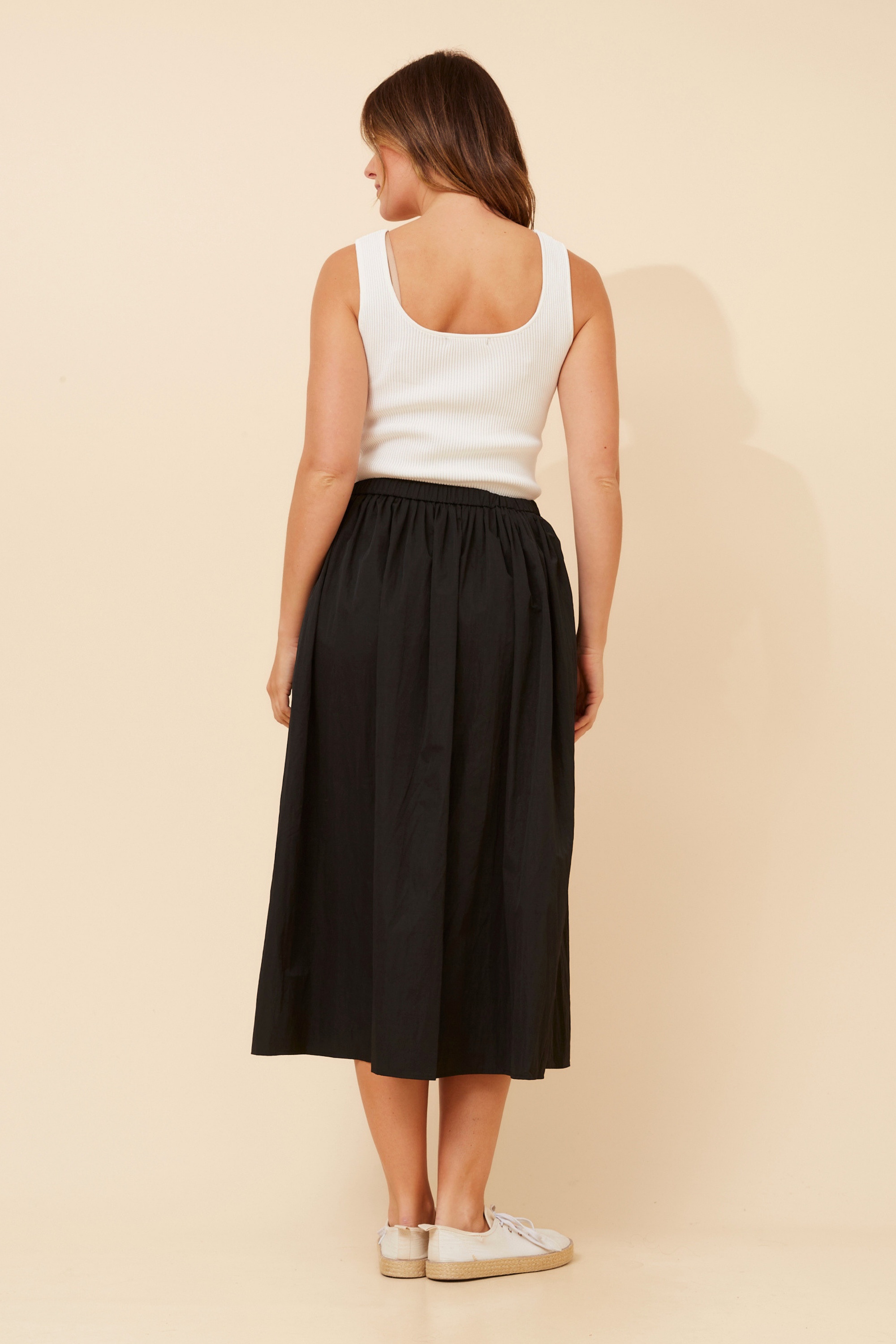 HADI SOLID MIDI SKIRT