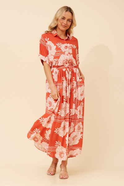 HADLEY FLORAL LINEN BLEND SHIRT
