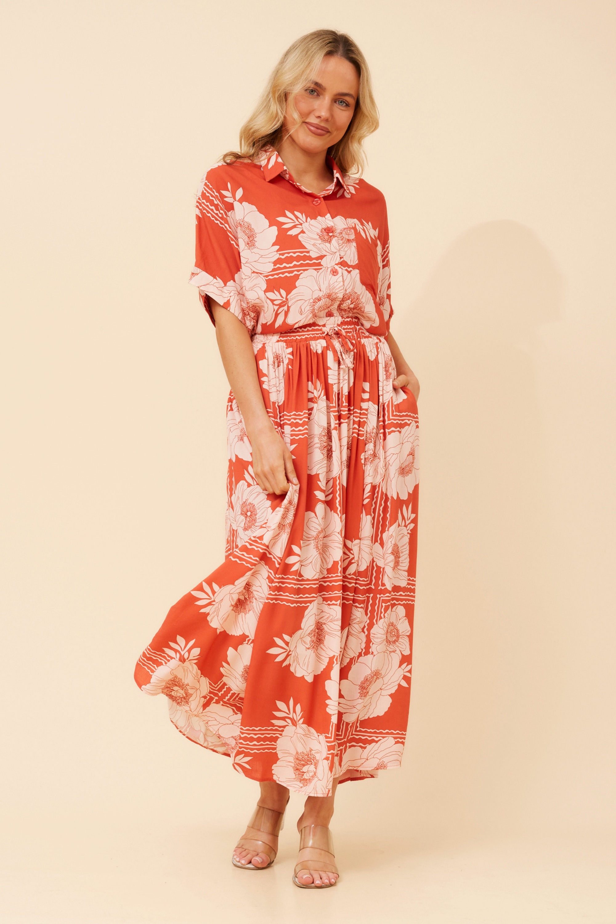 HADLEY FLORAL LINEN BLEND SHIRT