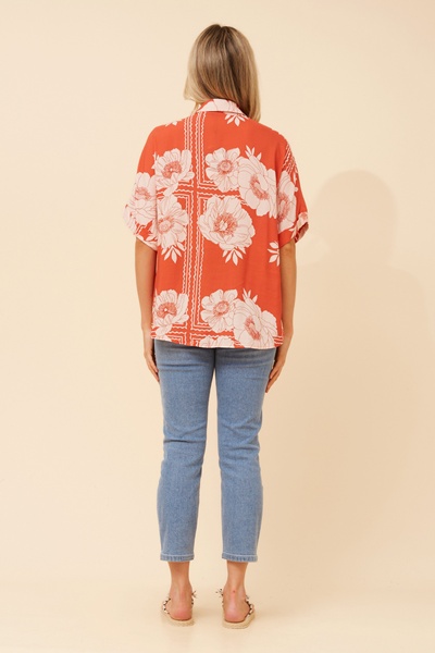 HADLEY FLORAL LINEN BLEND SHIRT
