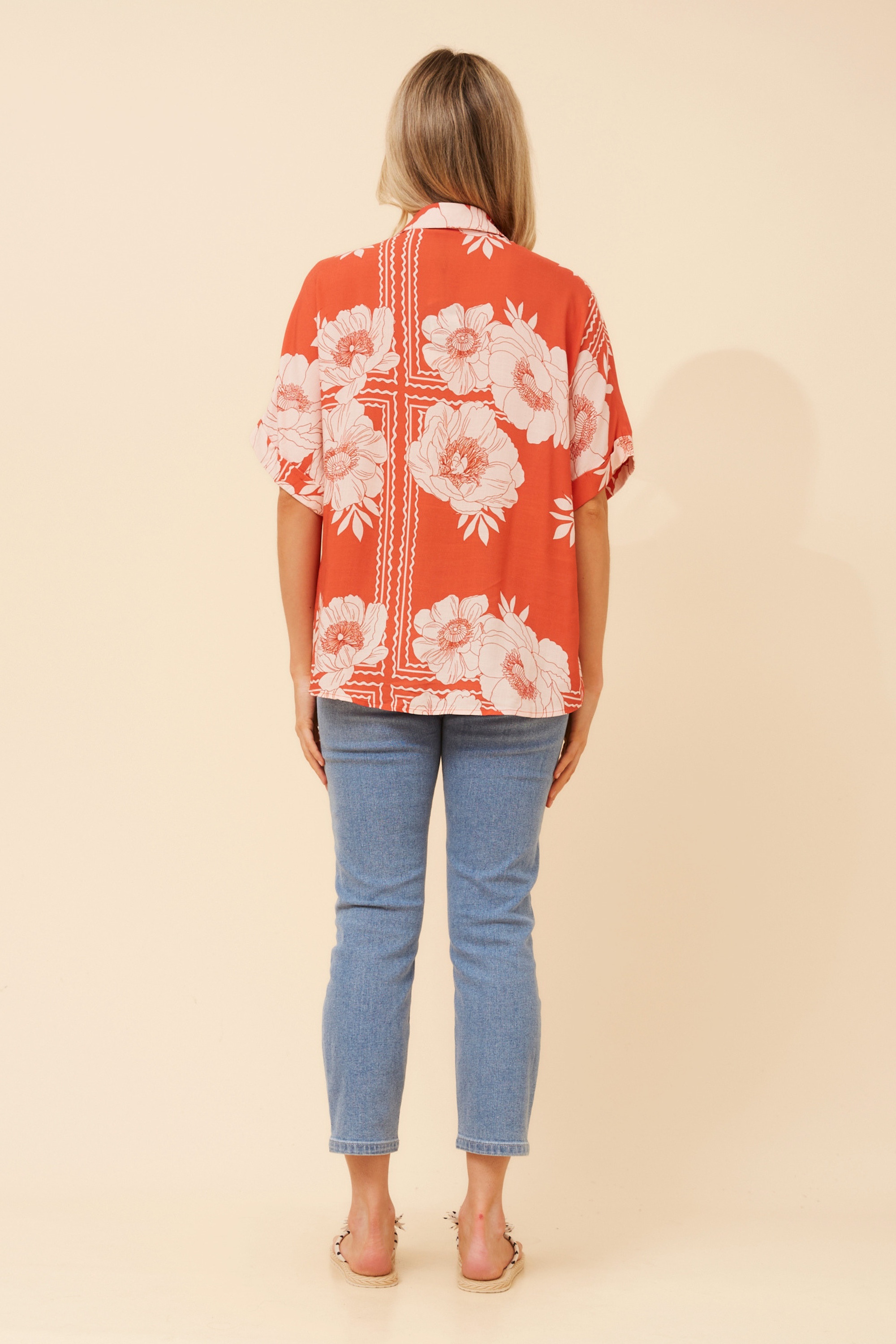 HADLEY FLORAL LINEN BLEND SHIRT
