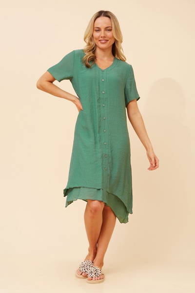 HAIDEN SOLID MIDI DRESS