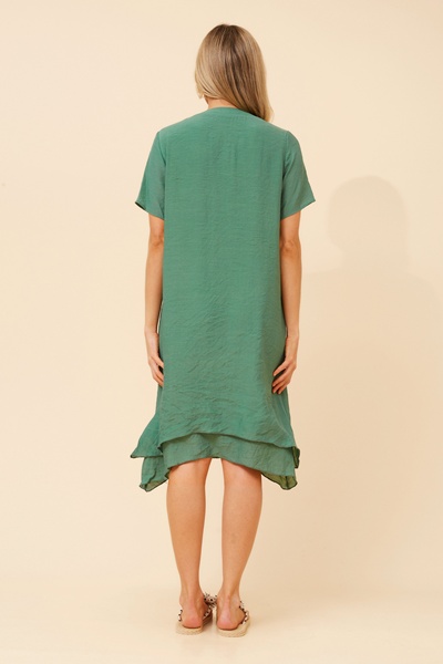 HAIDEN SOLID MIDI DRESS