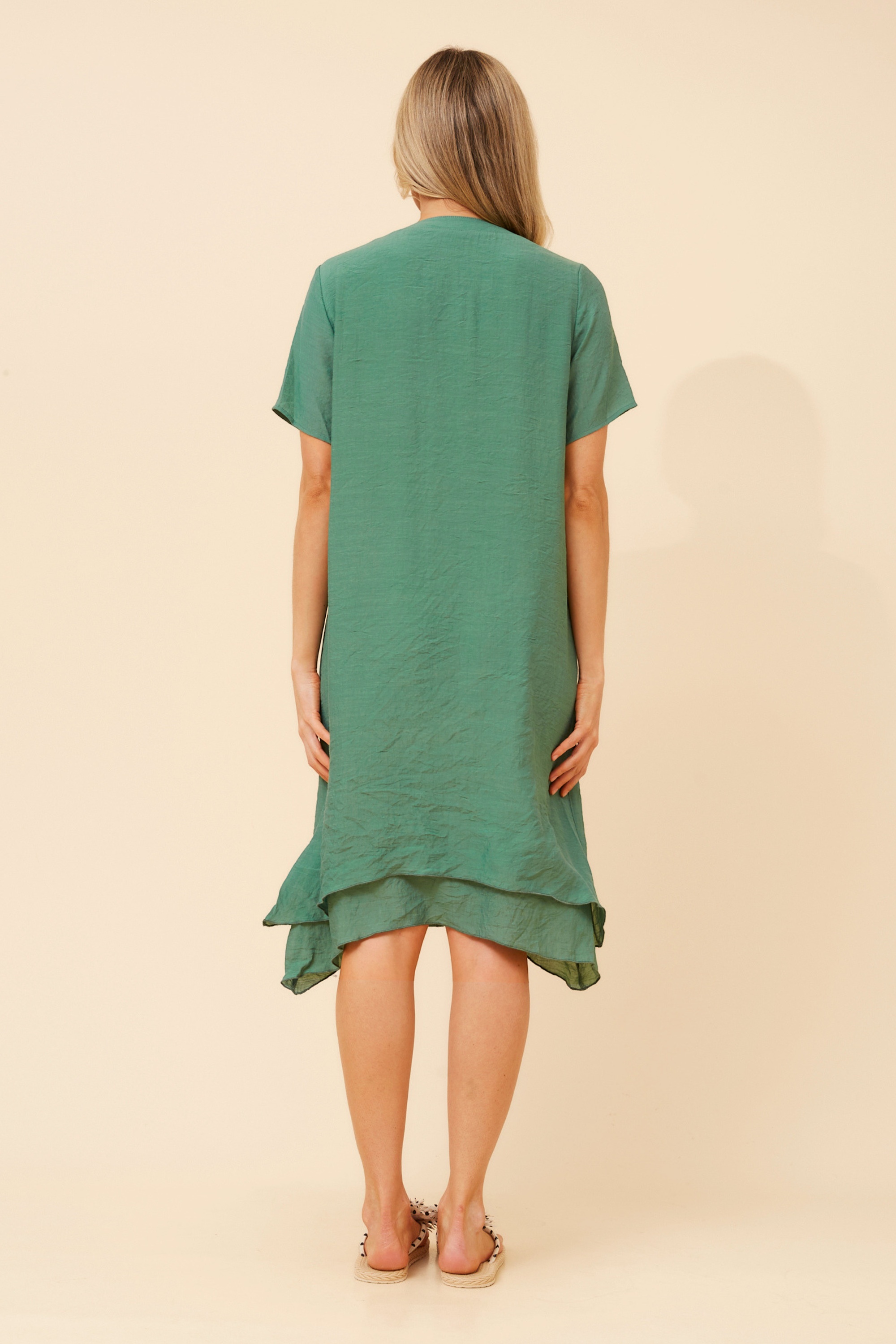 HAIDEN SOLID MIDI DRESS