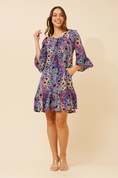 HAILEY ABSTRACT PRINT DRESS