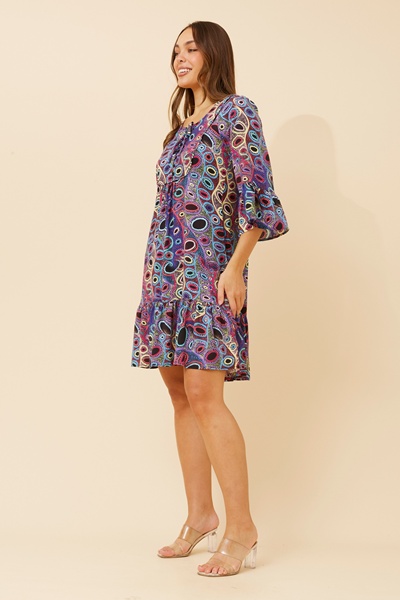 HAILEY ABSTRACT PRINT DRESS