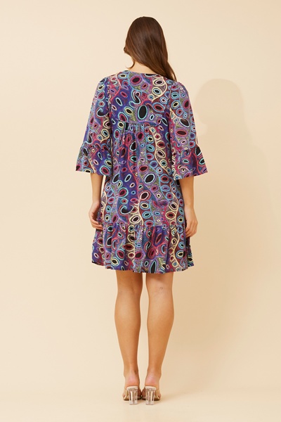 HAILEY ABSTRACT PRINT DRESS