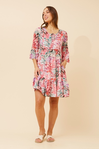HAILEY ABSTRACT PRINT DRESS