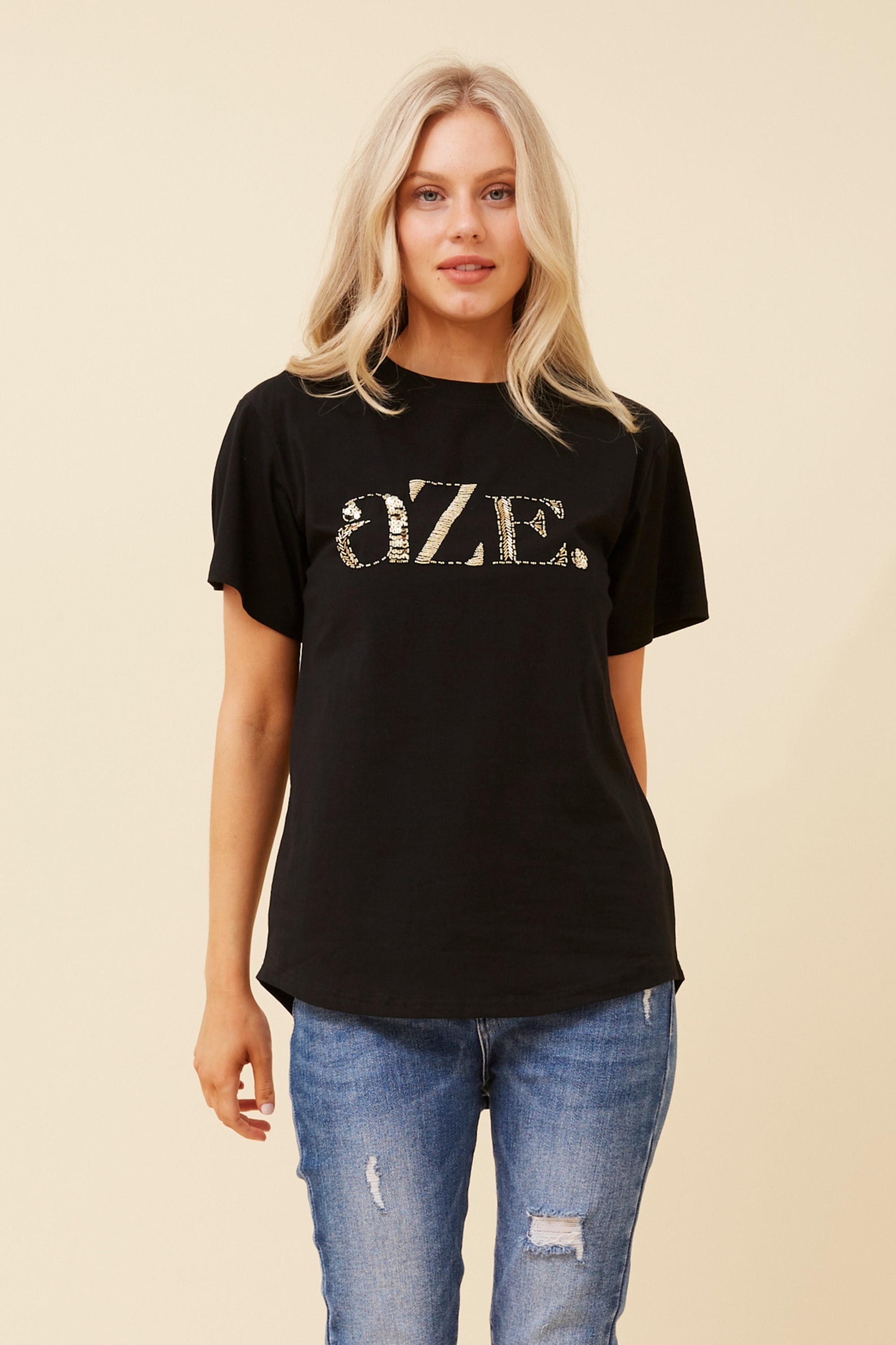 HANSEL AZE SEQUIN TEE