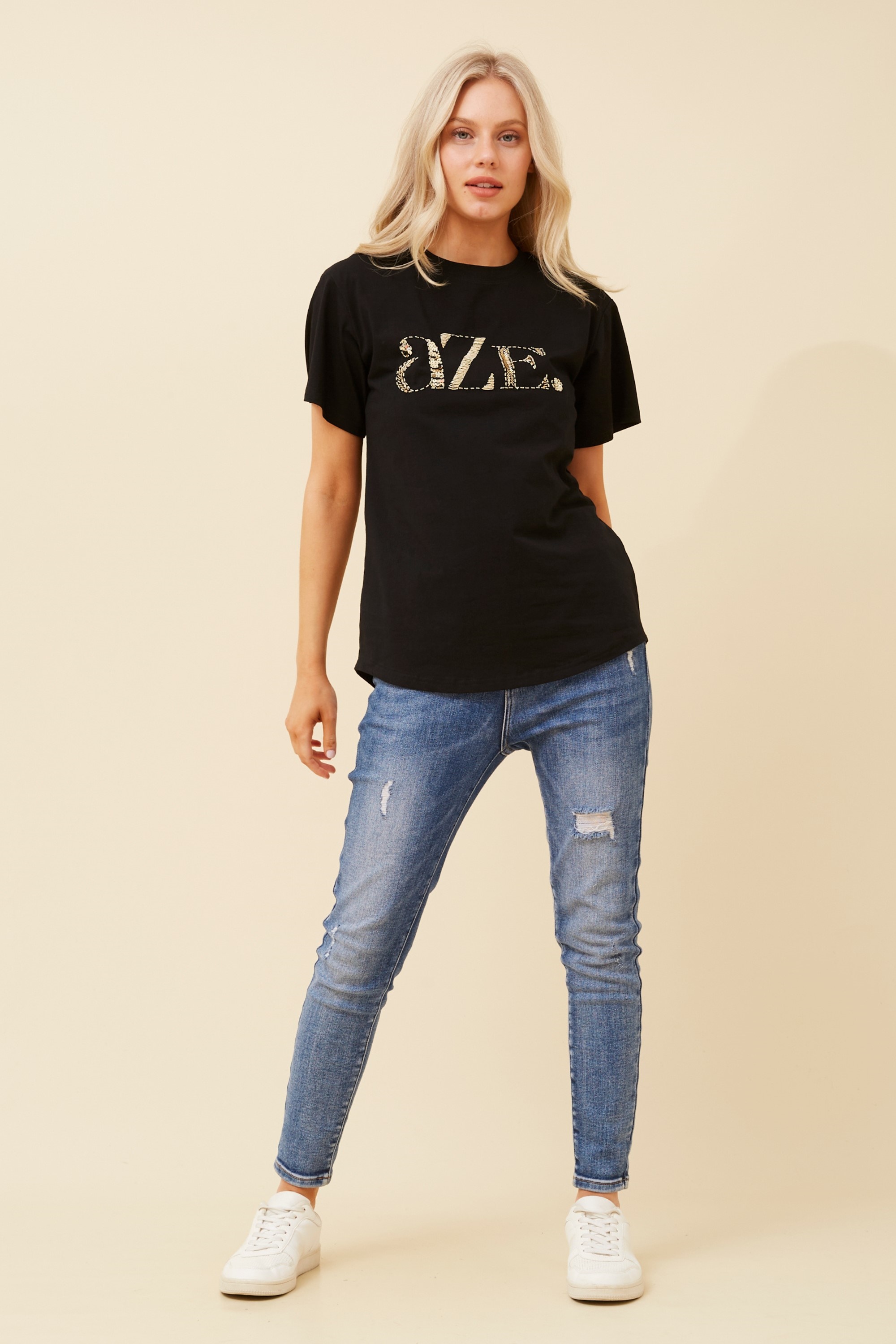 HANSEL AZE SEQUIN TEE