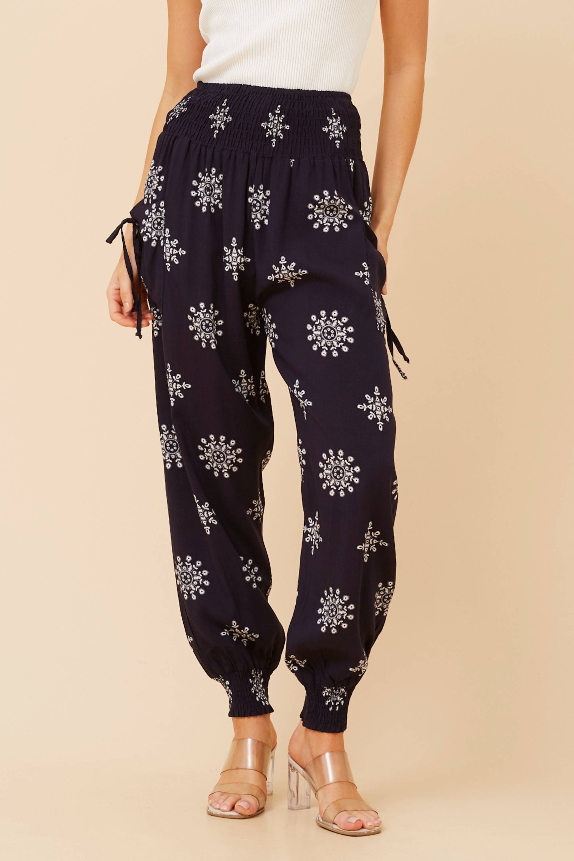 HAREM ABSTRACT PRINT PANTS