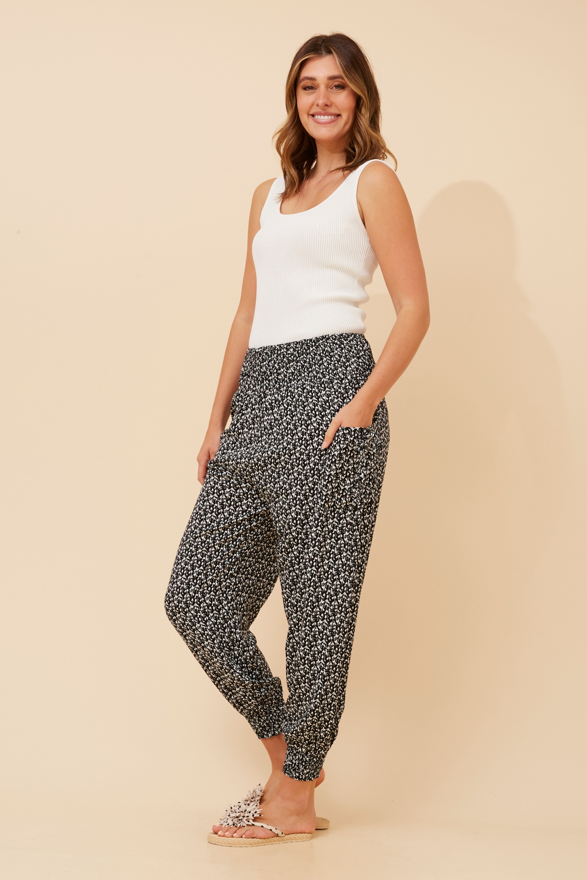 HAREM ABSTRACT PRINT PANTS