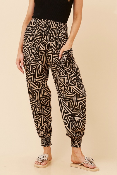 HAREM ABSTRACT PRINT PANTS