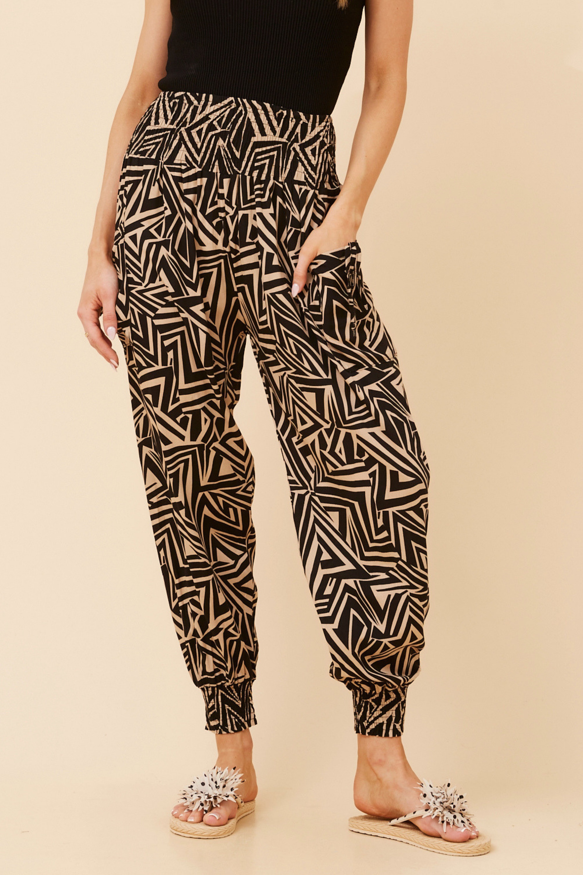 HAREM ABSTRACT PRINT PANTS