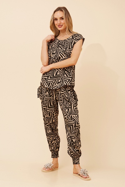 HAREM ABSTRACT PRINT PANTS