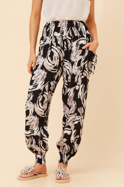 HAREM ABSTRACT PRINT PANTS