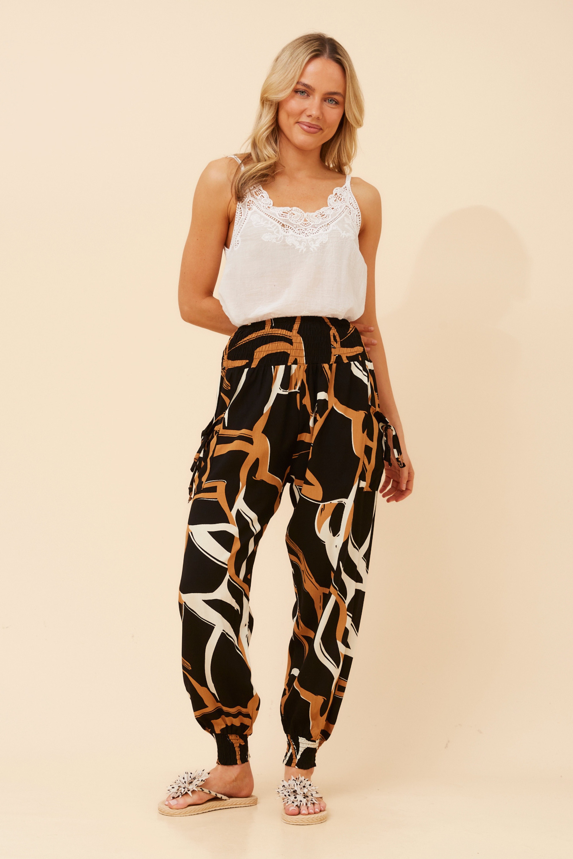 HAREM ABSTRACT PRINT PANTS