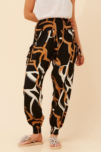 HAREM ABSTRACT PRINT PANTS