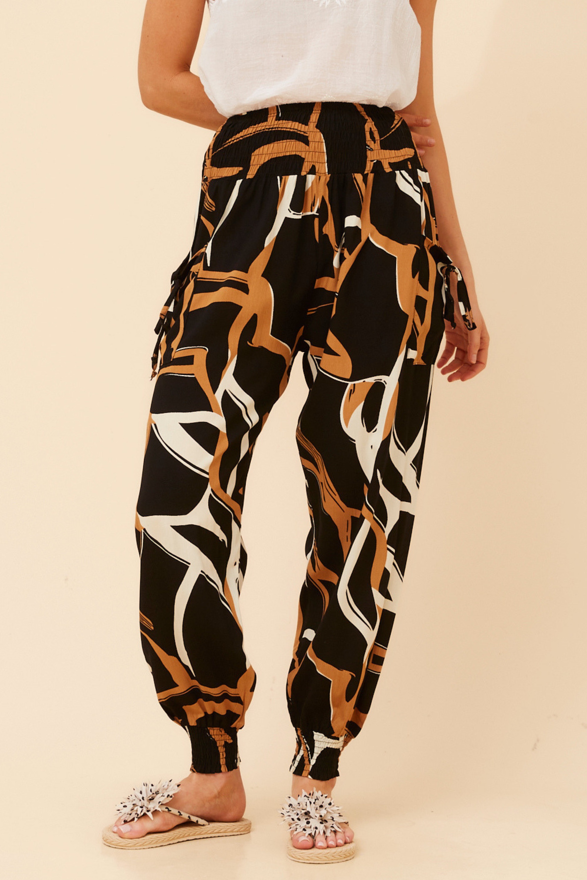 HAREM ABSTRACT PRINT PANTS