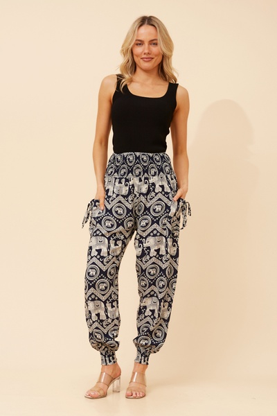HAREM ELEPHANT PRINT PANTS