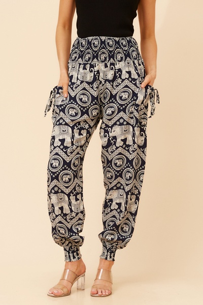 HAREM ELEPHANT PRINT PANTS