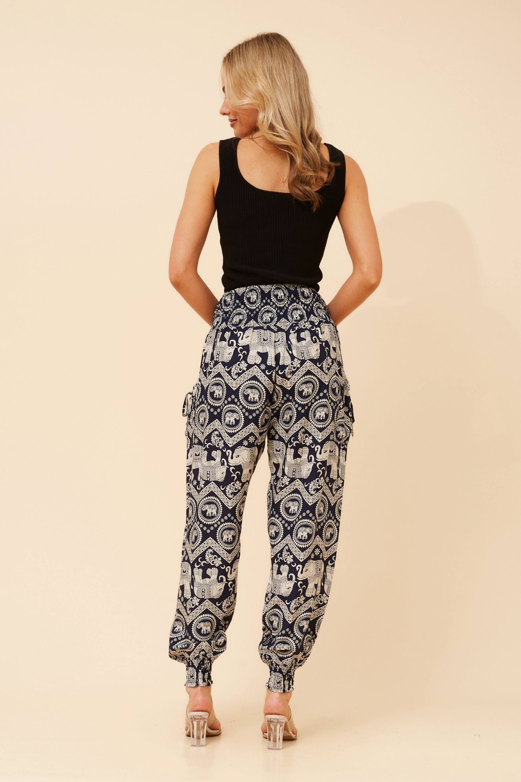 HAREM ELEPHANT PRINT PANTS