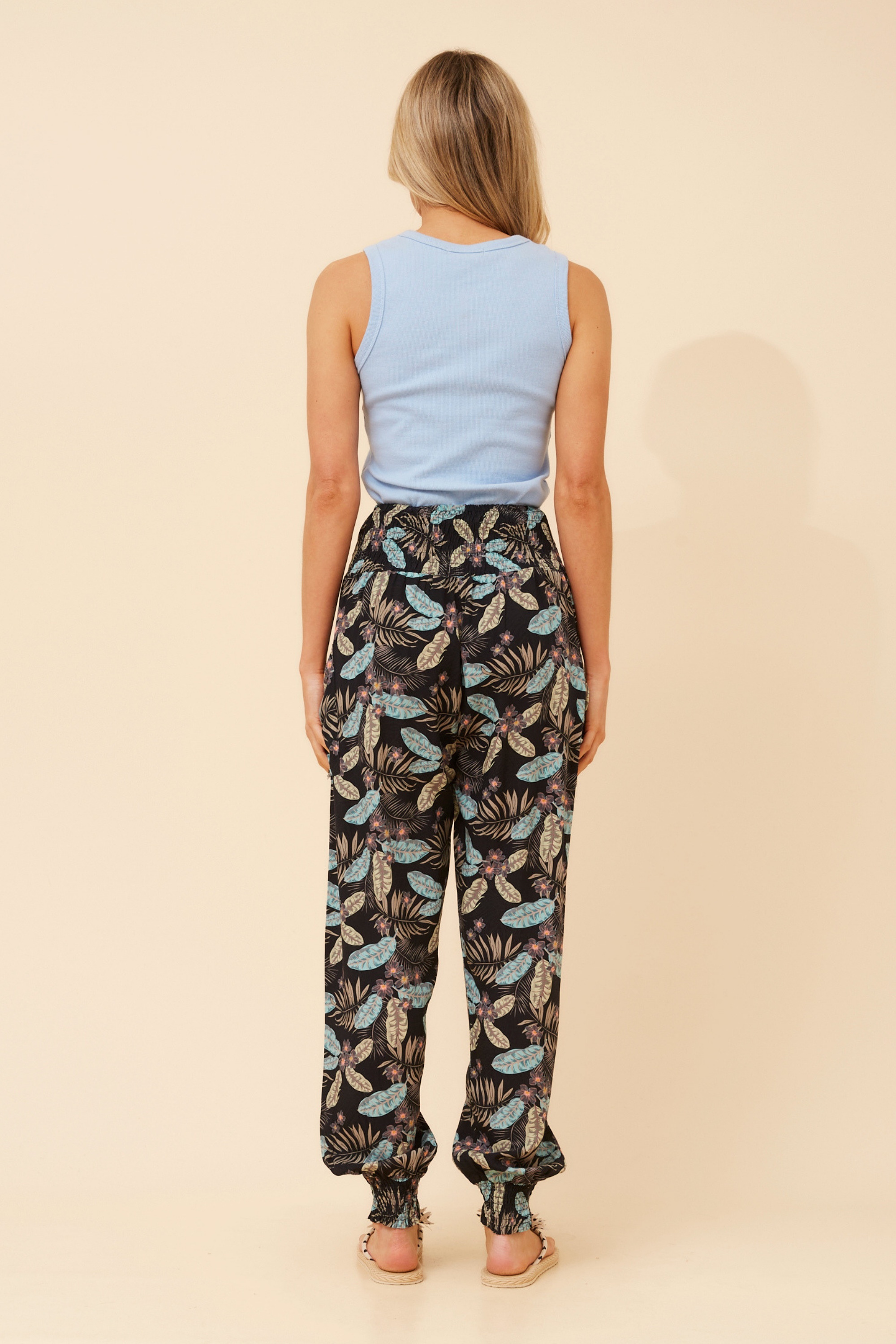 HAREM TROPICAL PRINT PANTS