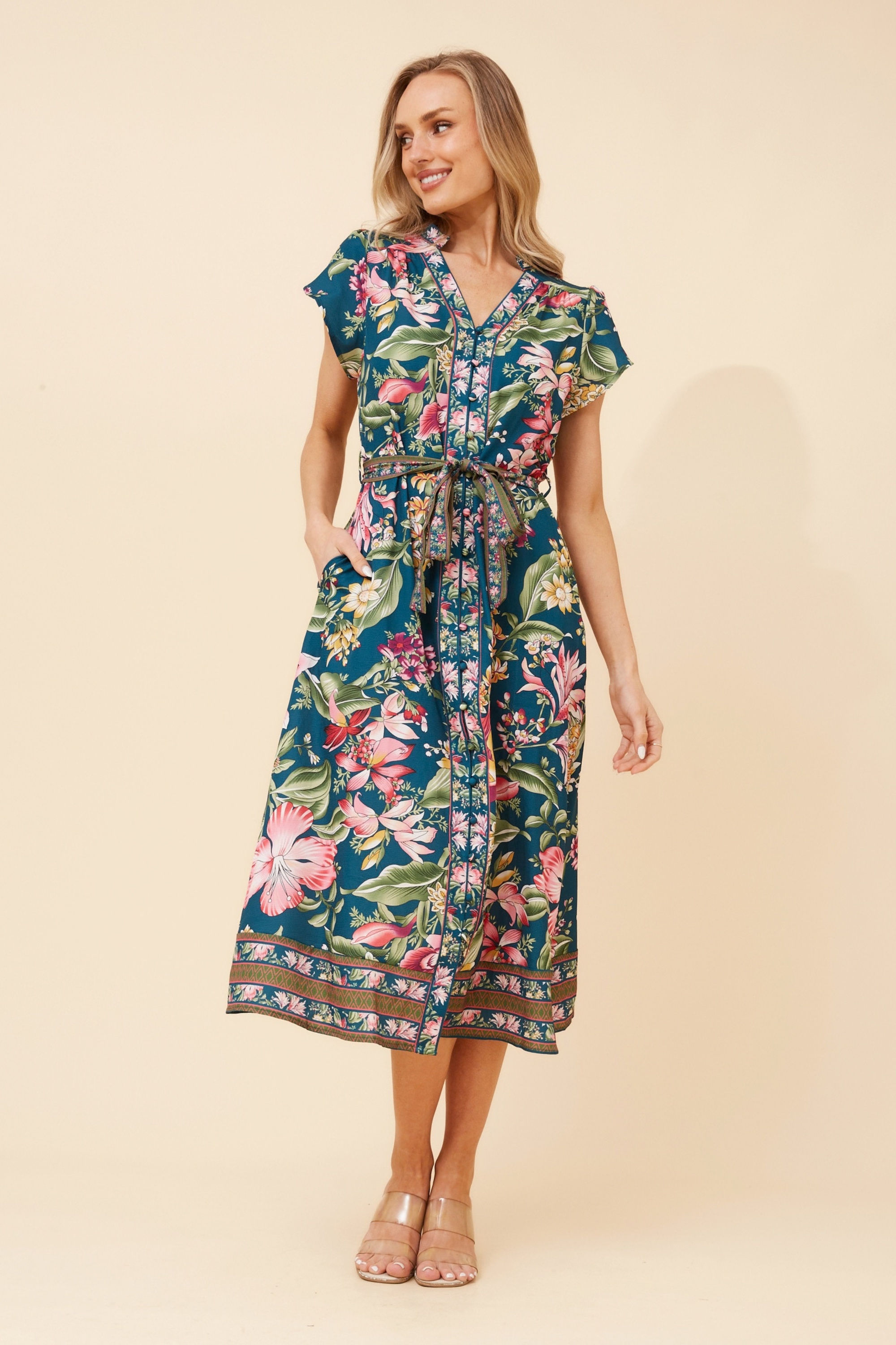 HARLAN FLORAL MIDI DRESS