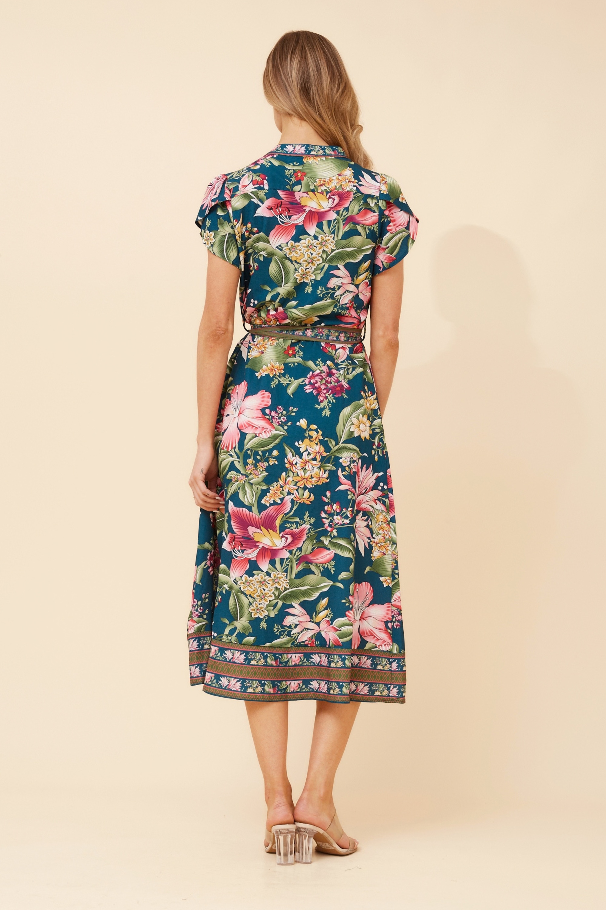 HARLAN FLORAL MIDI DRESS