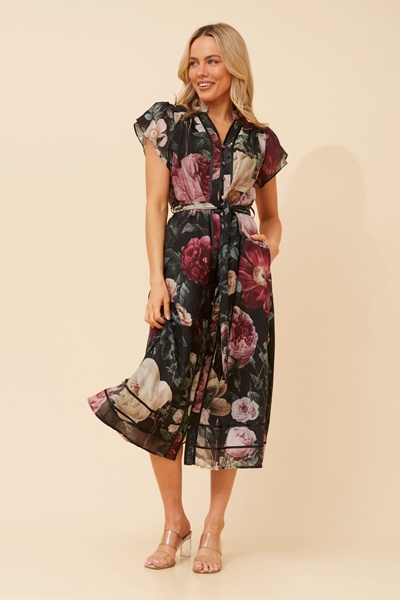 HARLAN FLORAL MIDI DRESS