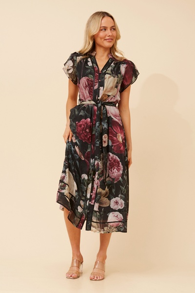 HARLAN FLORAL MIDI DRESS
